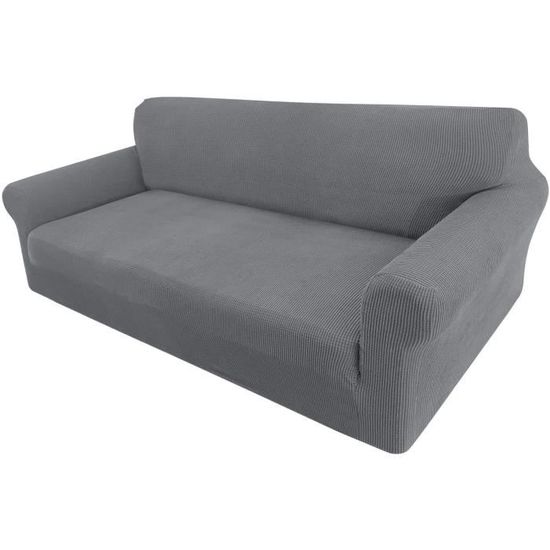 granbest housse de canape extensible jacquard 1 piece housse canape 4 places avec accoudoirs revetement de canape 4 places gris cl cdiscount maison