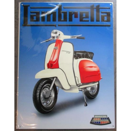 Plaque Métal Publicitaire 30x40cm – Innocenti Lambretta – Décoration Atelier