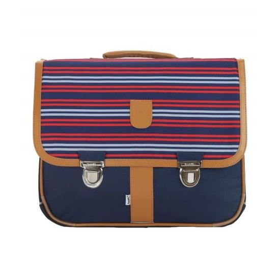 Bagtrotter MSNI10NAVY Cartable Miniseri Rayures Bleu Marine Rouge 39 5cm Cdiscount Bagagerie Maroquinerie