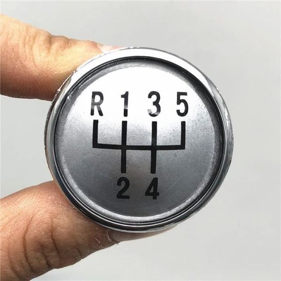 FLYING-Silver 5 Speed -Couvercle D39insigne De Pommeau De Levier De Vitesse 5-6 Vitesses Pour VW - 7