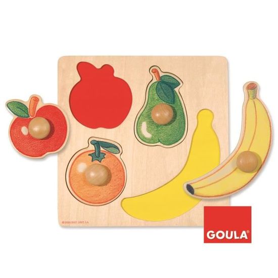 Puzzle Fruits - GOULA - Gros boutons facile à manipuler - Mixte - A partir de 12 mois