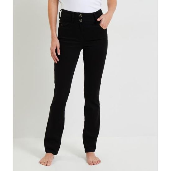 Jean droit 2025 noir taille haute