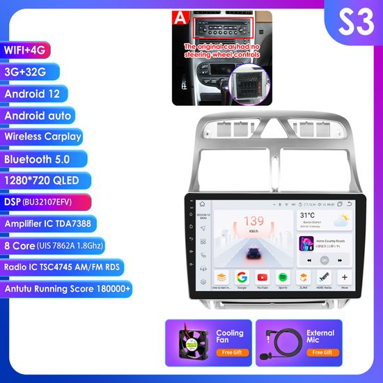 9 ''Carplay Android Auto 2din autoradio lecteur multimédia pour Peugeot 307 307CC 307SW 2002 9 ''Carplay Android Auto 2din autoradio lecteur multimédia pour Peugeot 307 307CC 307SW 2002