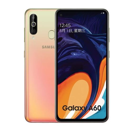 Samsung Galaxy A60 4G Smartphone 6Go + 128Go Android 6,3" napdragon 675 Octa Core 3500mAh 32MP cellulaires NFC - Orange chaude