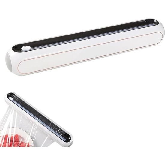 Coupe-Film Alimentaire Transparent BSTCAR - Dérouleur Pour Film Étirable Et Aluminium, 34 Cm, Sans Lame Dangereuse - 6
