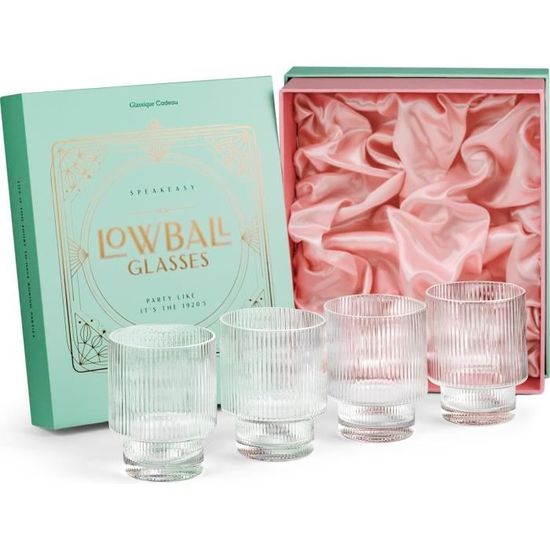 Lot De 4 Verres à Cocktail Vintage Flamenco Tropical Belle Coupe 300 Ml – Style Tropical Chic & Élégant
