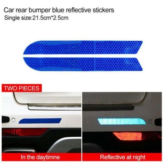 Bande réfléchissante,blueBande réfléchissante pour voiture, 2 pièces, autocollant