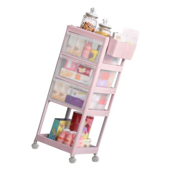 Chariot De Rangement Roulant à 3 Niveaux - Chariot Utilitaire Sur Roulettes Pour Cuisine, Chambre Et Bureau