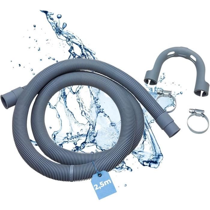 jutyum Tuyau de vidange pour machine à laver et lave-vaisselle - 2 m
