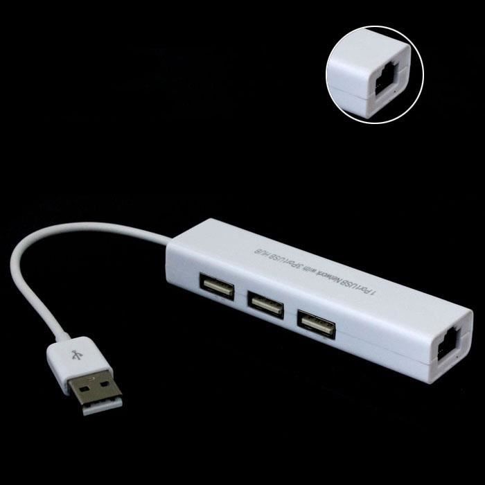 USB RJ45 carte adaptateur réseau Ethernet 3 ports Hub Ports USB hub 37