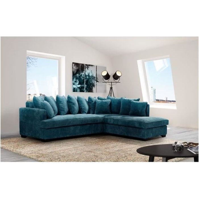 CANAPE SAMOA ANGLE DROIT BLEU