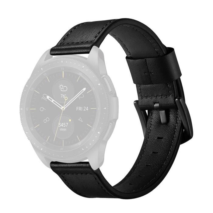 bracelet de montre vendu seul Bande en cuir de bracelet de montre de rechange 22mm pour la montre de galaxie de Samsung 46mm