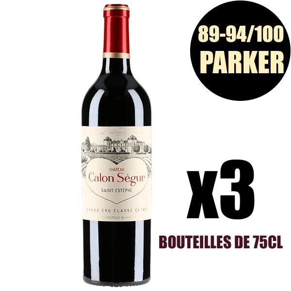 X3 Château Calon-Ségur 1998 75 cl AOC Saint-Estèphe Rouge 3ème Cru Classé Vin Rouge