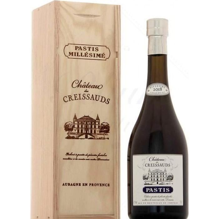 Pastis Chateau des creissauds 2018 - Coffret bois