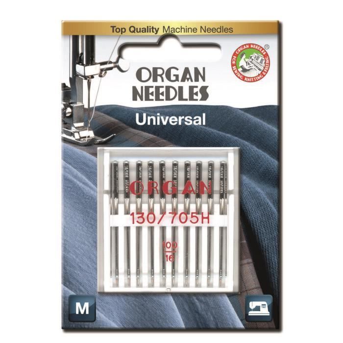 Organ aiguilles pour machine à coudre, Universel (Standard), Taille 100/16