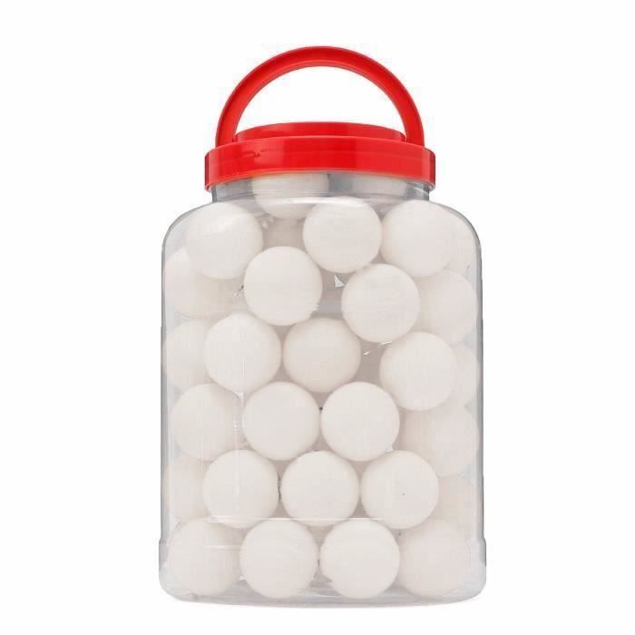 lot de 60Pcs Balle de Ping Pong Tennis Table Pour Enfant sport jouet noel blanc Ma34158