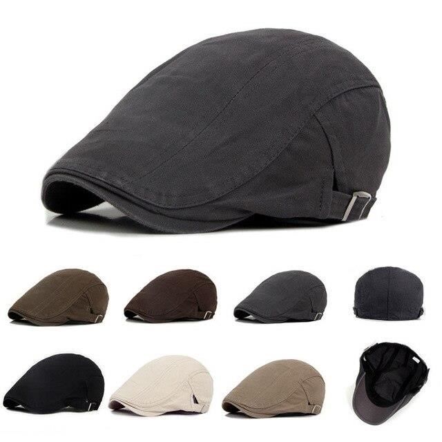 EX3333 Nouveau hommes lierre chapeau bérets casquette Golf conduite soleil plat Cabbie gavroche casquette mode~gray