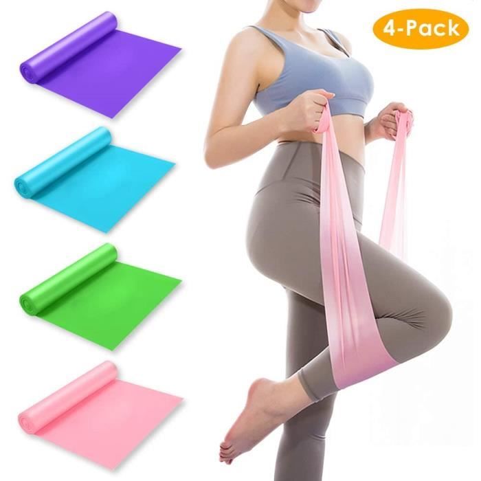 Paquet De 4 Bandes D'Exercice Bandes De Fitness éLastiques En Latex Respectueuses De La Peau