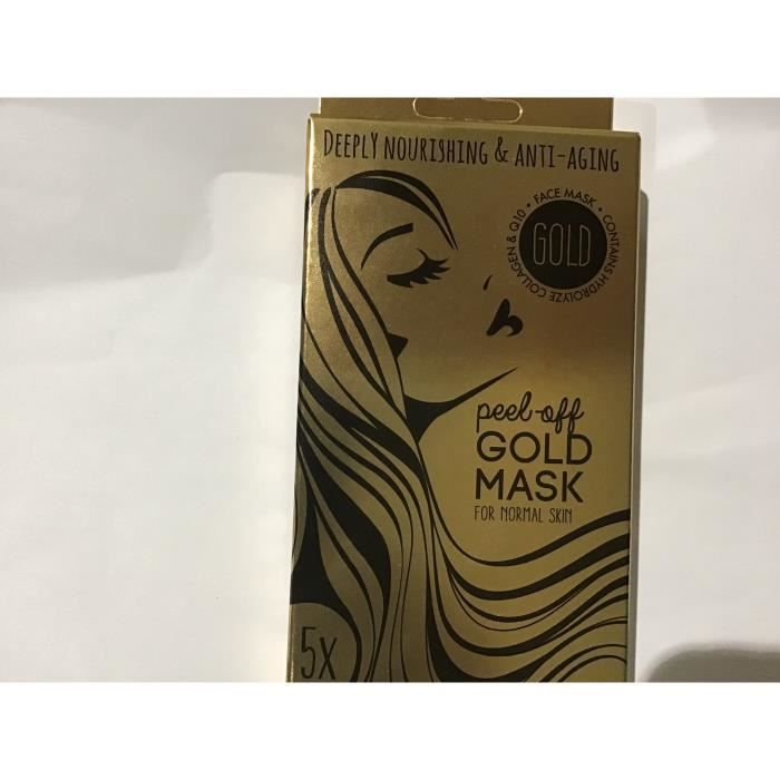 Masque peel-0ff gold q10 et collagène soin visage x 5