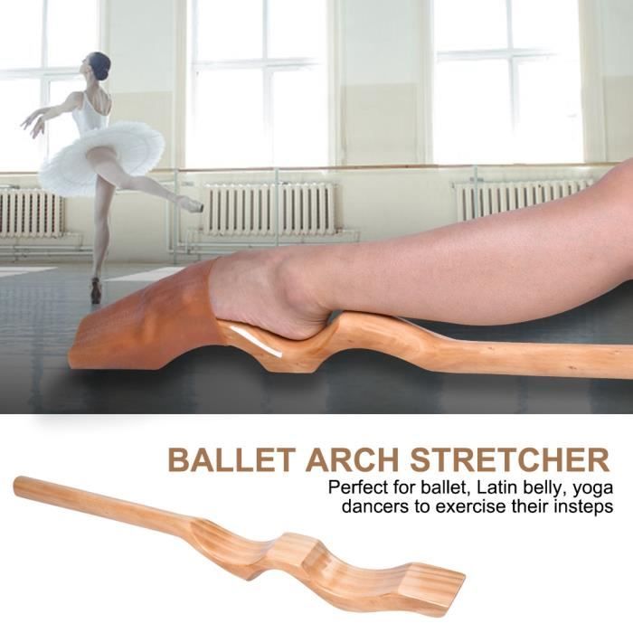 Renforceur de voûte de civière d'étirement de pied de danse de ballet en bois avec la bande élastique -RUI