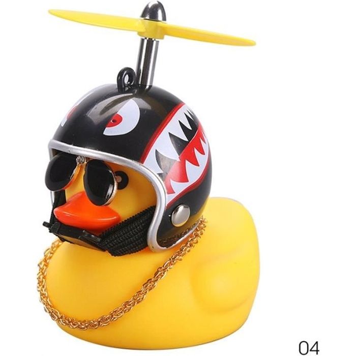 Décoration intérieure,Décorations de voiture canard avec casque hélice caoutchouc Cool lunettes canard pour voiture - Type Monster