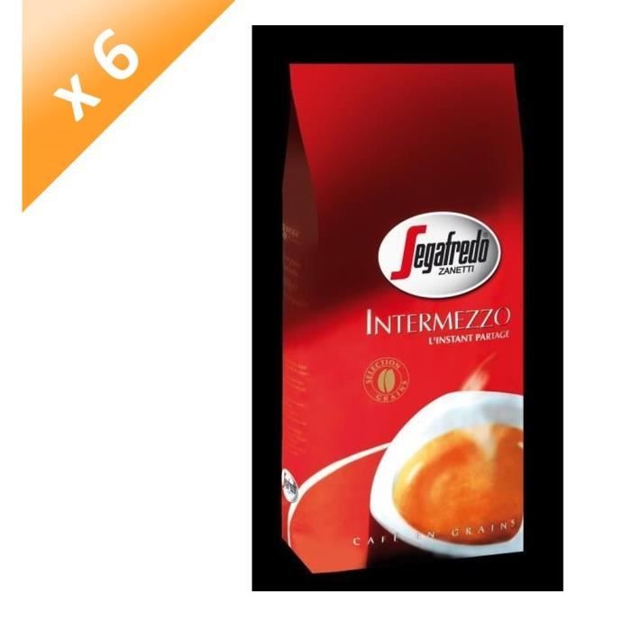 INTERMEZZO Lot de 6 Cafés Selection Grain - 1 kg