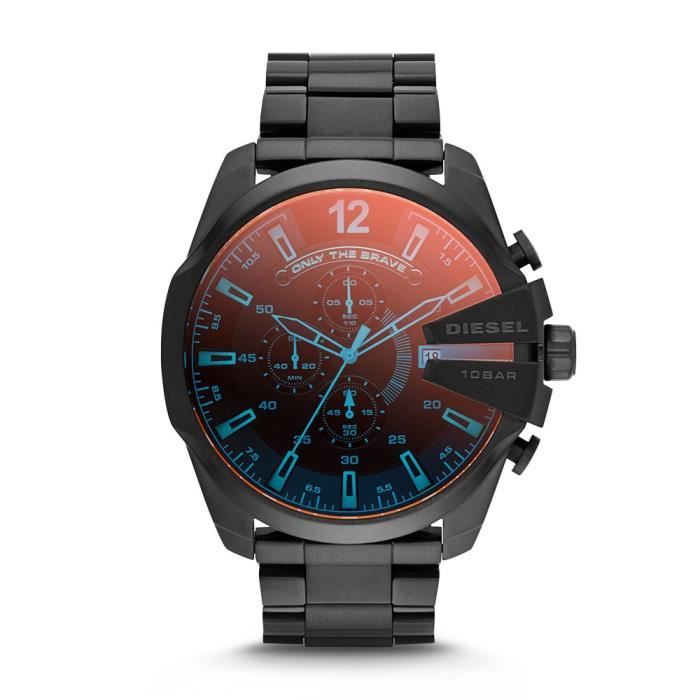 DIESEL Dz4318 Mega chef Noir Ip Montre S6ZDR