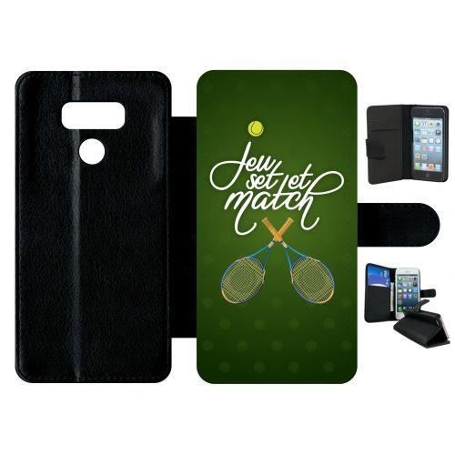 Etui Ã rabat lg g6 jeu set et match de tennis
