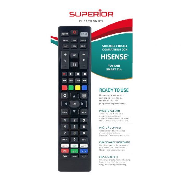 Telecommande universelle pour Televiseur HISENSE 01989 pour Televiseur