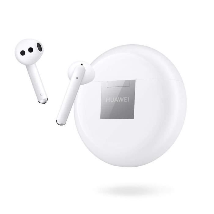 HUAWEI FreeBuds 3 Ecouteurs Sans-fil avec Réduction Active du Bruit (Bluetooth 5.0, Chargement Sans-fil, Processeur Kirin A1, Temps