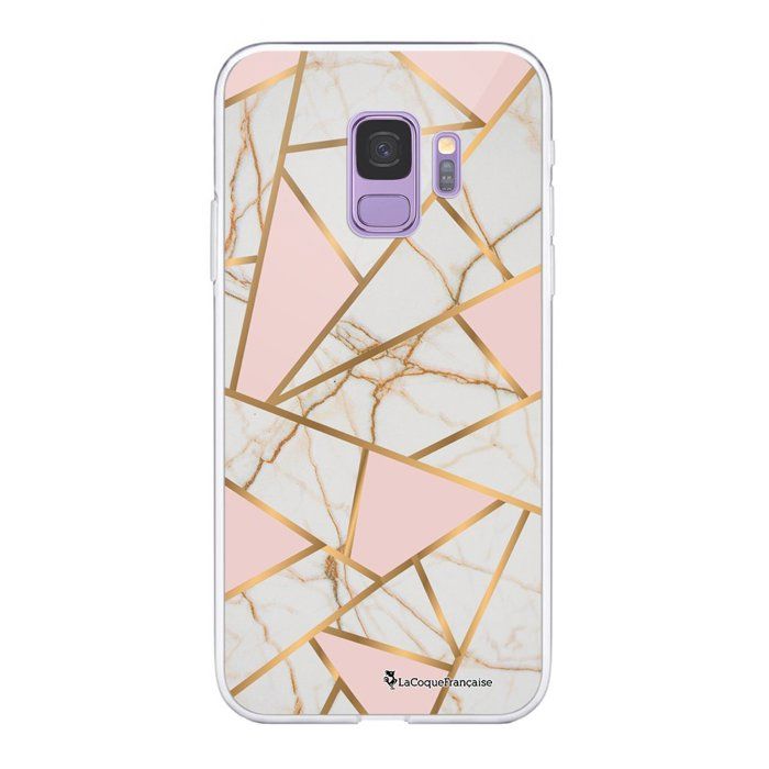 Coque Samsung Galaxy S9 360 intégrale transparente Marbre Rose Ecriture Tendance Design La Coque Francaise