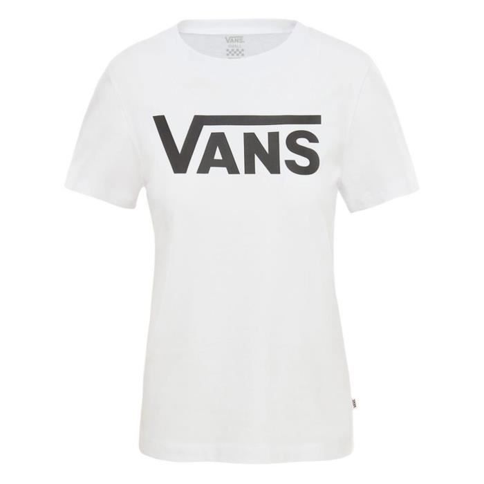 Tee shirt Femme Vans Flying V Crew Blanc