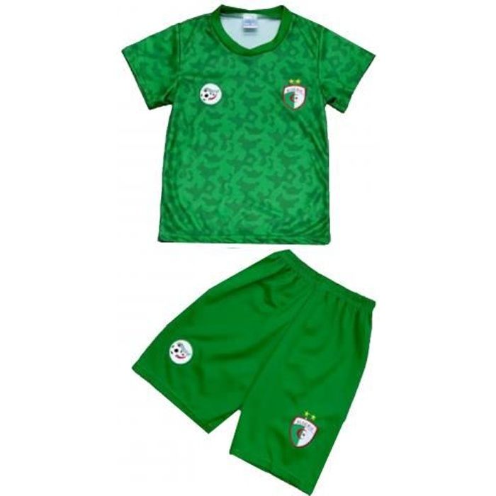 Ensemble short et maillot de foot Algérie enfant vert