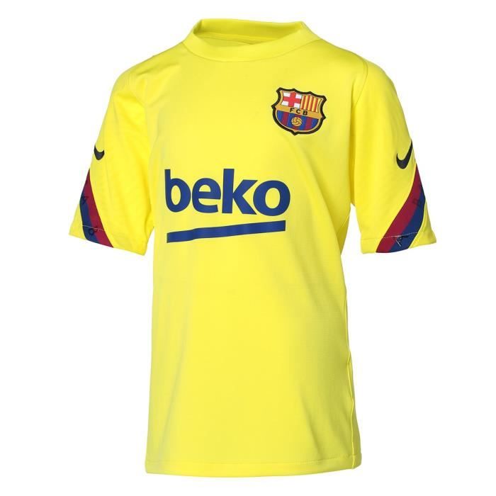 NIKE Maillot de Football Barca Brt Strk 19 - Garçon - Jaune