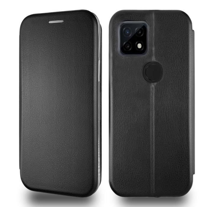 Coque Xiaomi Redmi 10A/9C Noir , Housse Etui Pochette En Cuir PU Multifonction,Protection En 360