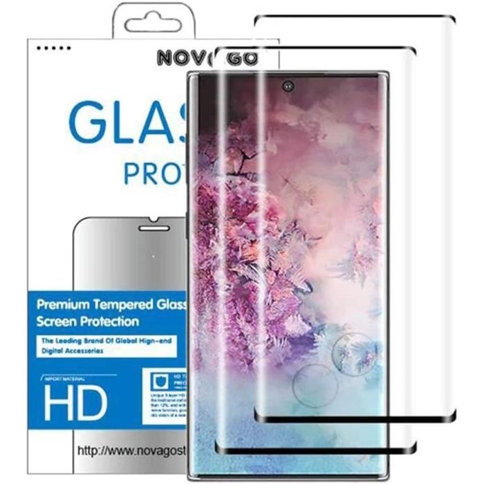 pour Samsung NOTE 10 PLUS ( Note 10 + ) 2 Films en Verre trempé résistant Anti Choc , recouvre tout l'écran