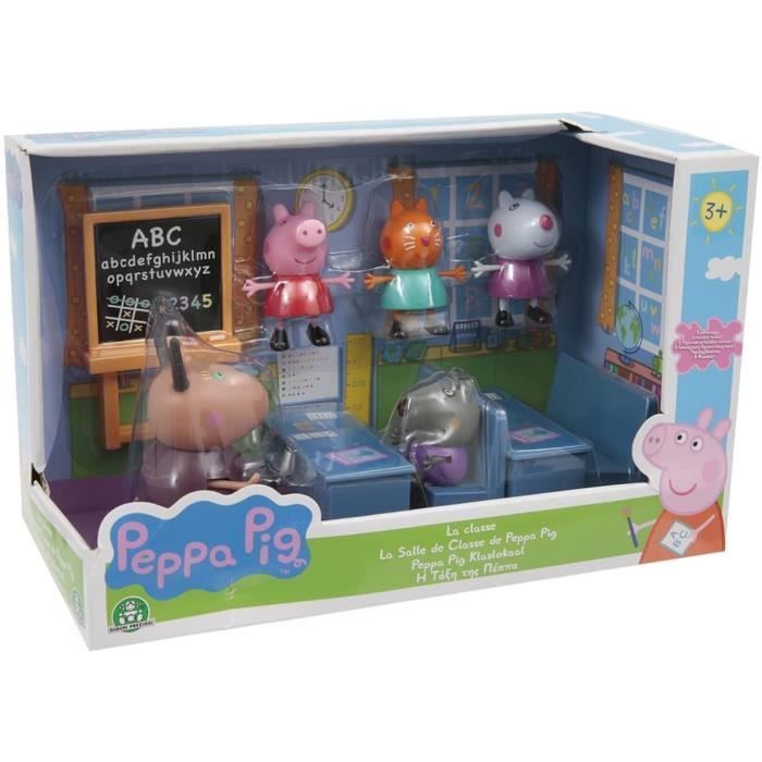 Peppa Pig, Salle de Classe avec 7 Personnages, Figurines, (Peppa, 5 Amis et Madame GazElle), Jouet pour Enfants des 3 Ans, 49