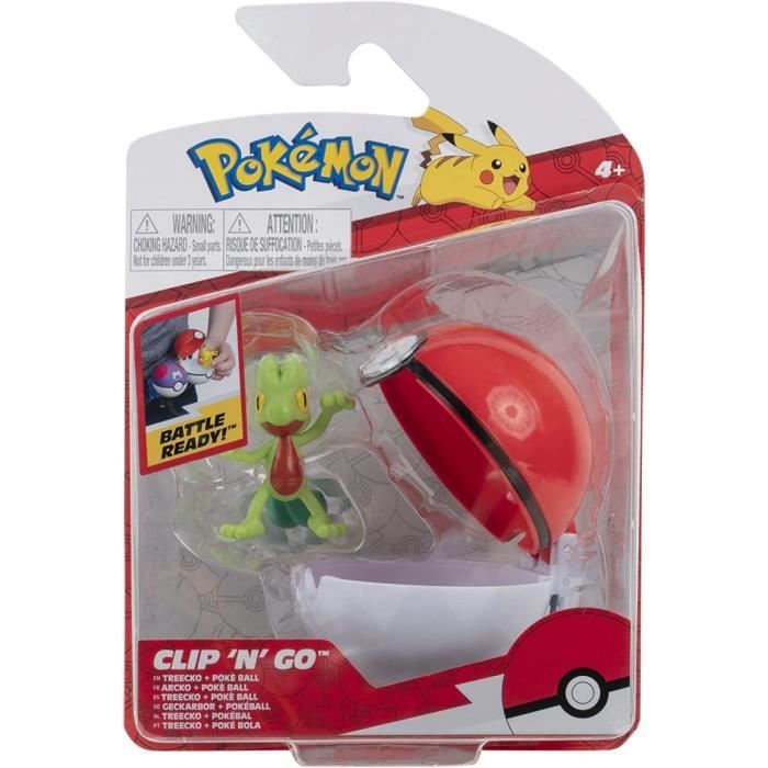 Coffret Pokemon Pokeball Arcko Et Sa Poke Ball Blanche Et Rouge Pokeball Clip N Go Figurine Set Jouet Garcon 1 Carte Animaux