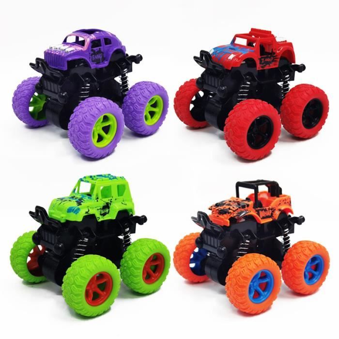 RMEGA 4 cadeaux de jouets pour enfants, voiture de jouet pour garçon à quatre roues motrices inertielles