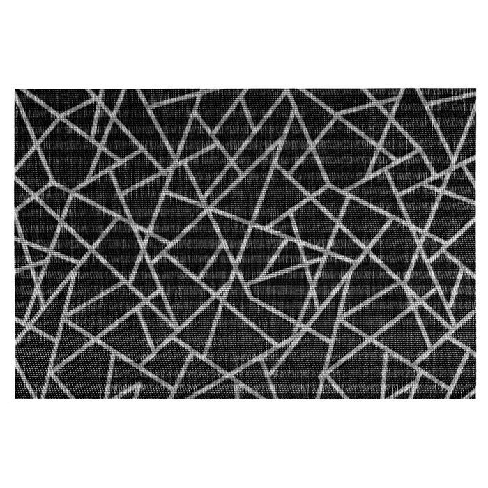 Secret de Gourmet - Set table craquelé noir 45x30 Noir