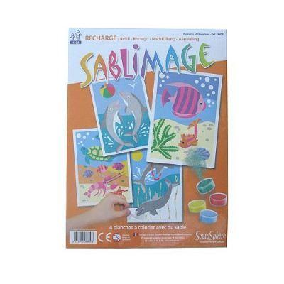 Sablimage - Recharge de 4 planches : Poissons e…