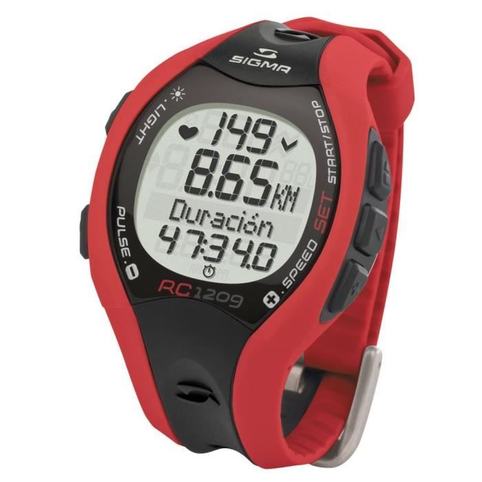 SIGMA SPORT RC 1209 25101 Cardiofréquencemètre Rouge