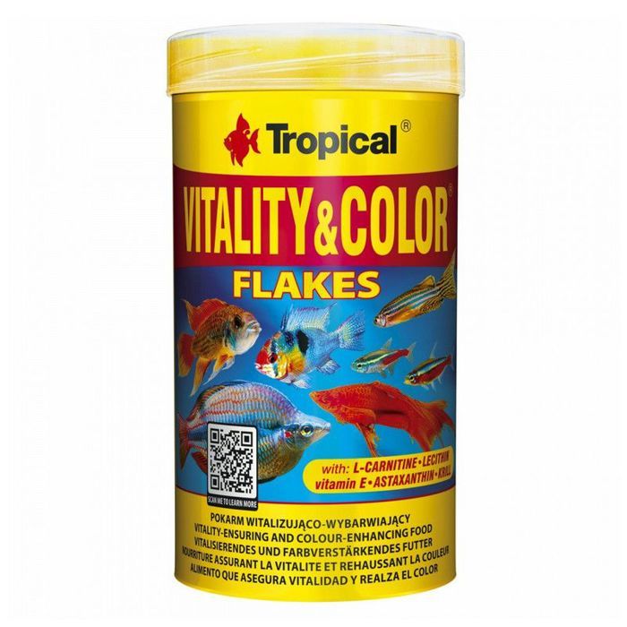 Nourriture sèche pour poisson - Extrude - Tropical - 20g - 12 5% matières grasses - 49% protéines