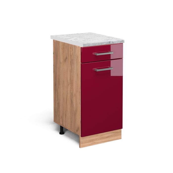 Meuble cuisine R-Line 40cm PT Marbre Rouge brillant/Chêne de force doré Vicco 46123 Meuble cuisine R-Line 40cm PT Marbre Rouge brillant/Chêne de force doré Vicco 46123