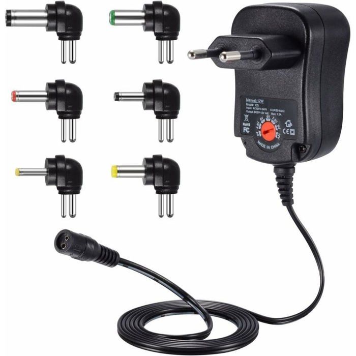 USB-Spannungskabel Einstellbar — Von 1,5 V Bis 12 V, Mit Display