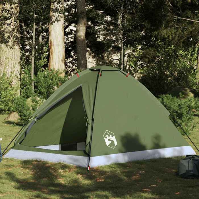 vidaXL Tente de camping à dôme 2 personnes vert olive imperméable 4009633