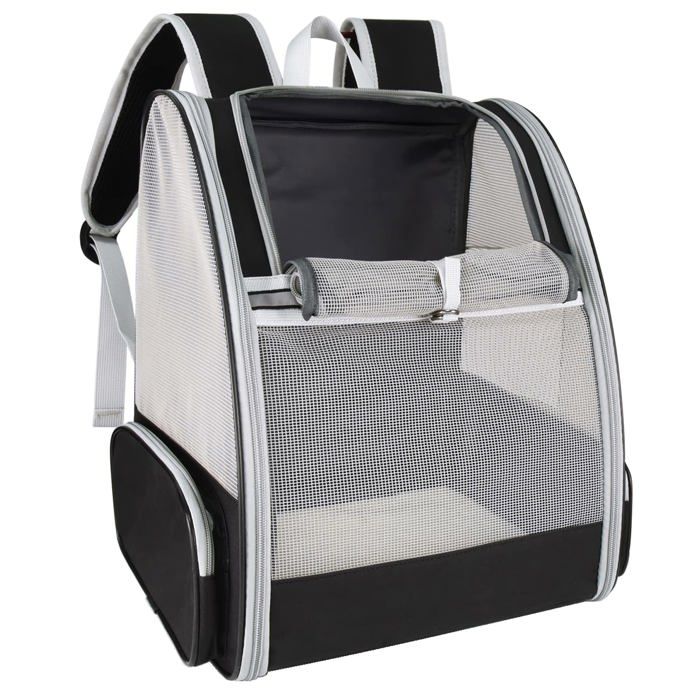 Meilleurs prix pour Sac de Transport Chiens et Chats, Sac à Dos en Maille pour Animaux Pliable Spacieux et Respirant, Panier Stable et