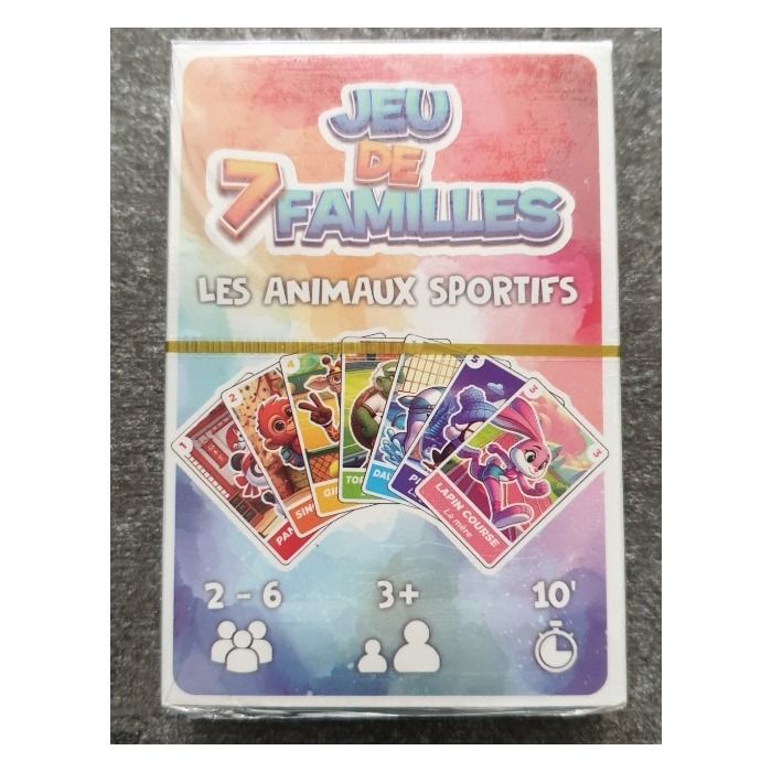Jeu de 7 familles jeu de cartes 7 familles 44 cartes les animaux sportifs