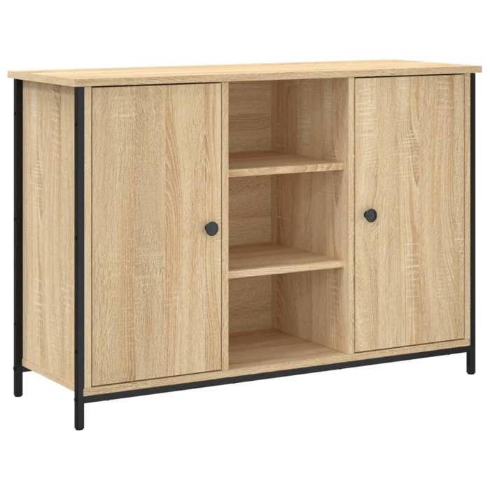 Buffet - Sonoma - 100 x 35 x 70 cm - Bois dingénierie - Rangement spacieux - Pieds réglables