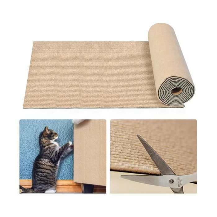 Comparer les prix de Climbing Cat Scratcher DIY Climbing Cat Scratcher Tapis Griffoir pour Chat Auto-adhésifTapis a Gratter pour Chat 40*200cm